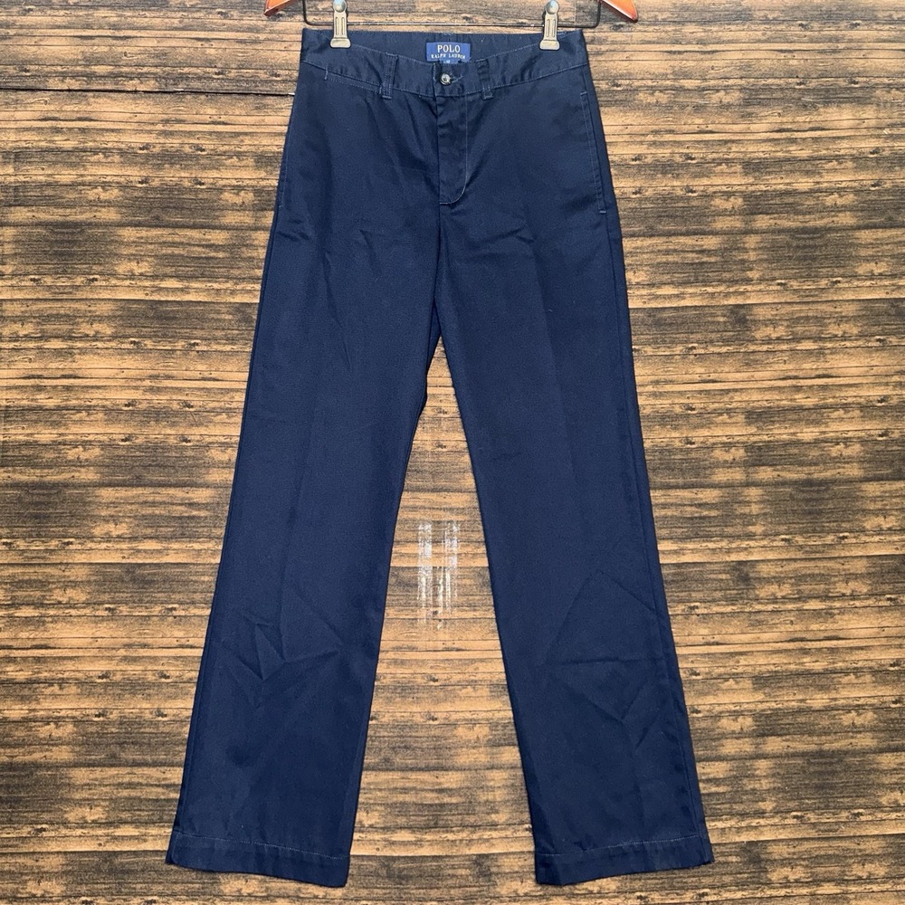 Polo Ralph Lauren Pants Youth Sz 12 Blue Navy Straight Leg Casual Chino